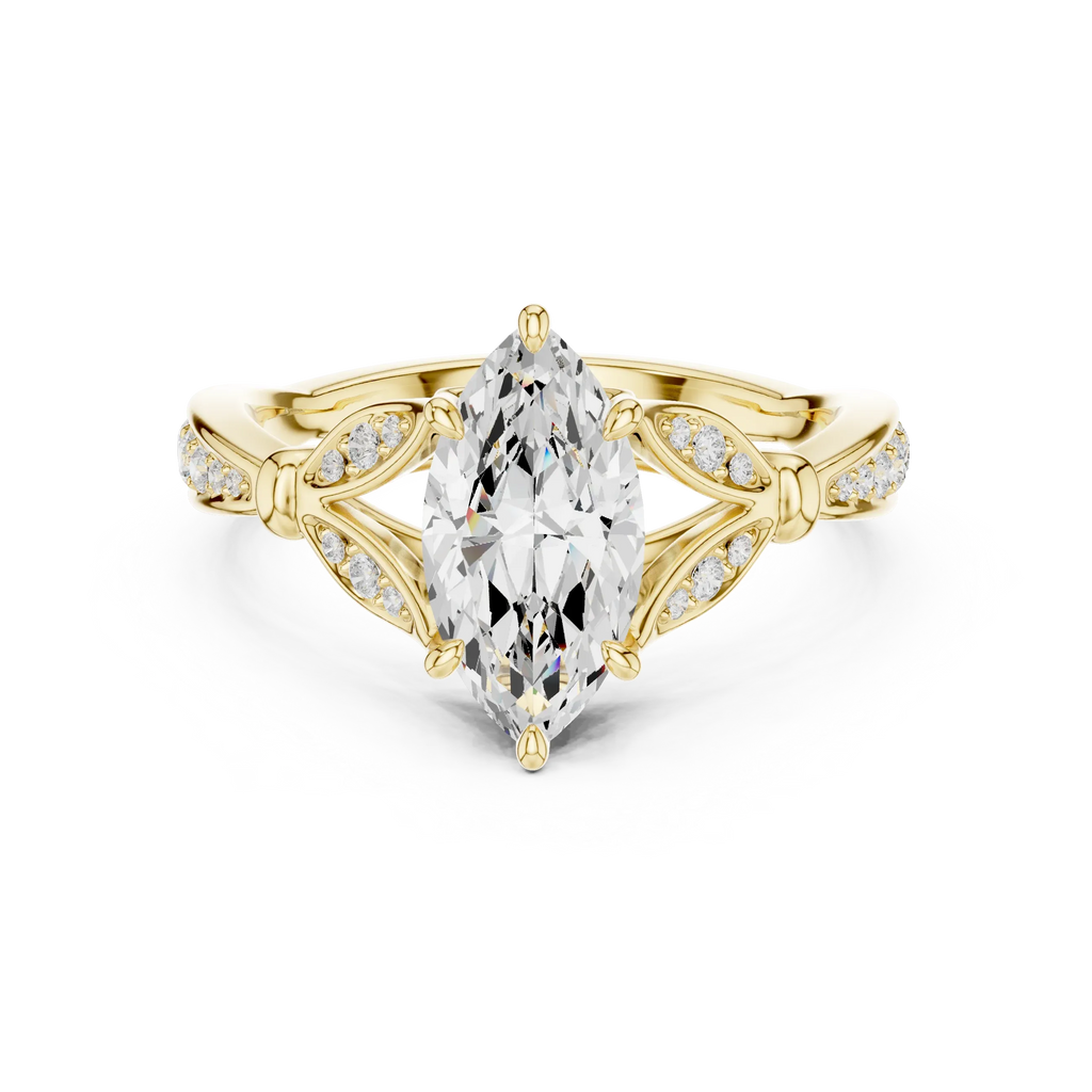 1.81 CT VVS1 D Color Marquise Cut Diamond White Gold Engagement Ring