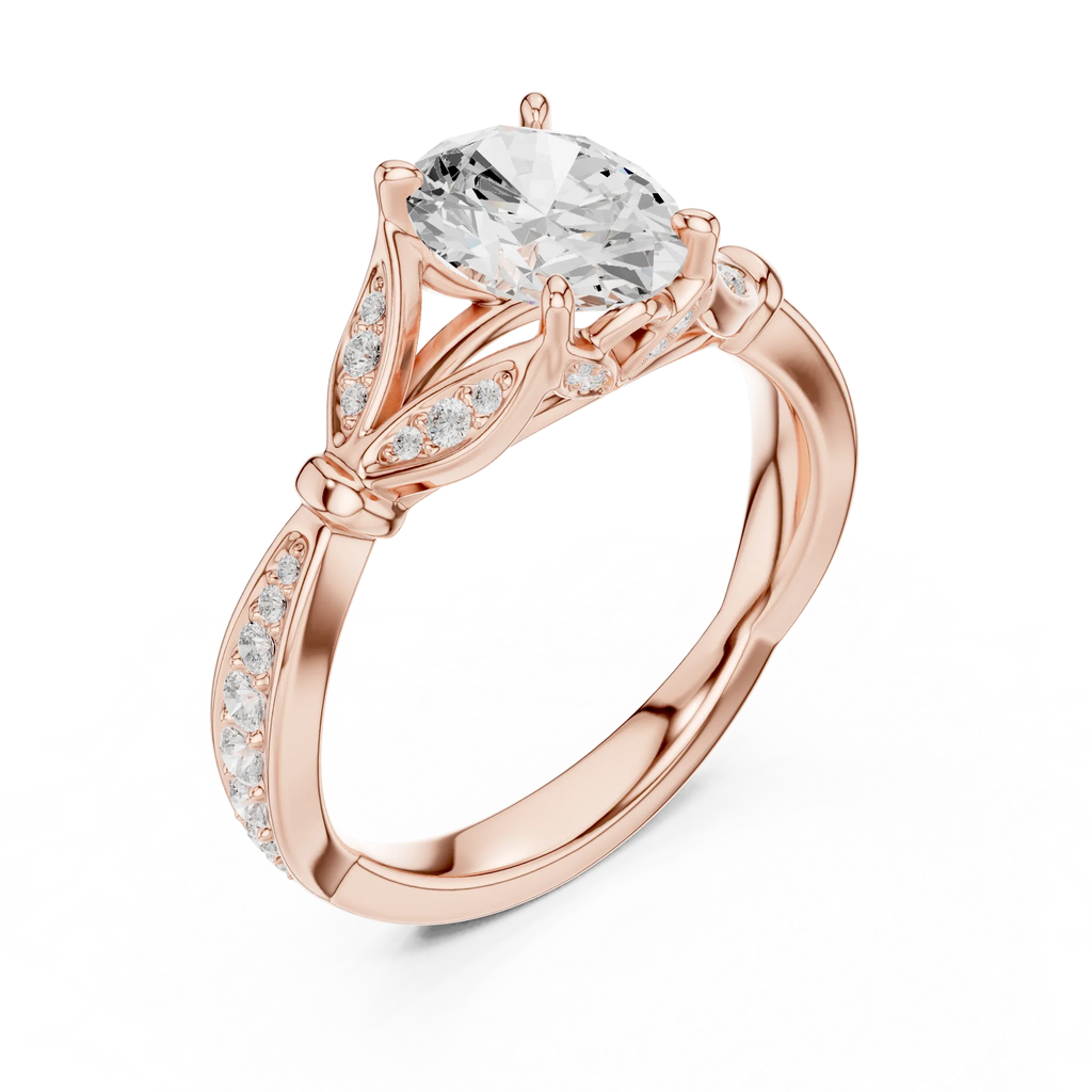 1.81 CT VVS1 D Color Oval Cut Diamond White Gold Engagement Ring
