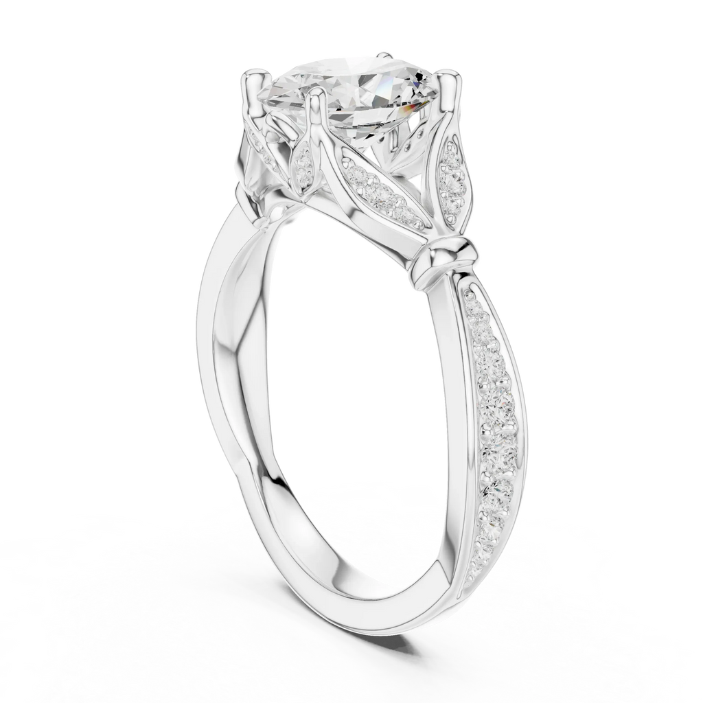 1.81 CT VVS1 D Color Oval Cut Diamond White Gold Engagement Ring