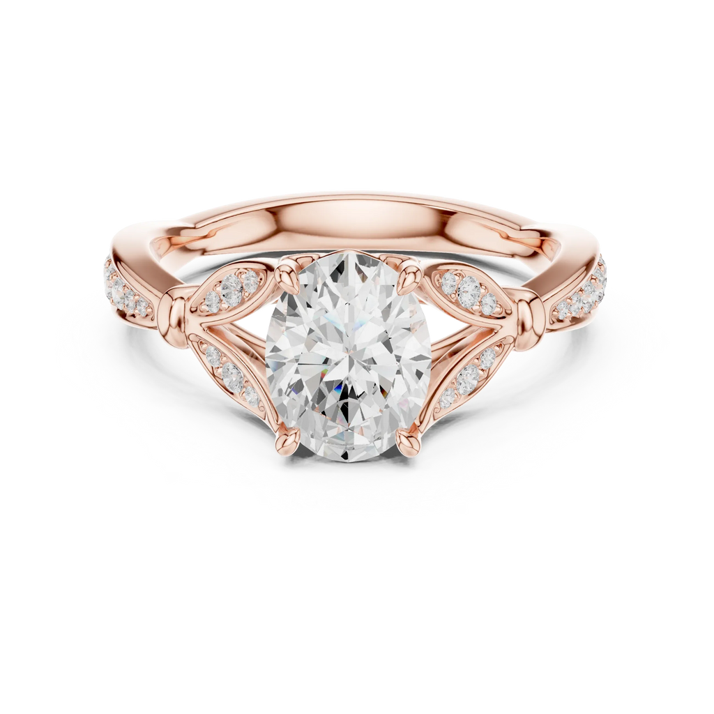 1.81 CT VVS1 D Color Oval Cut Diamond White Gold Engagement Ring