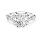 1.81 CT VVS1 D Color Oval Cut Diamond White Gold Engagement Ring