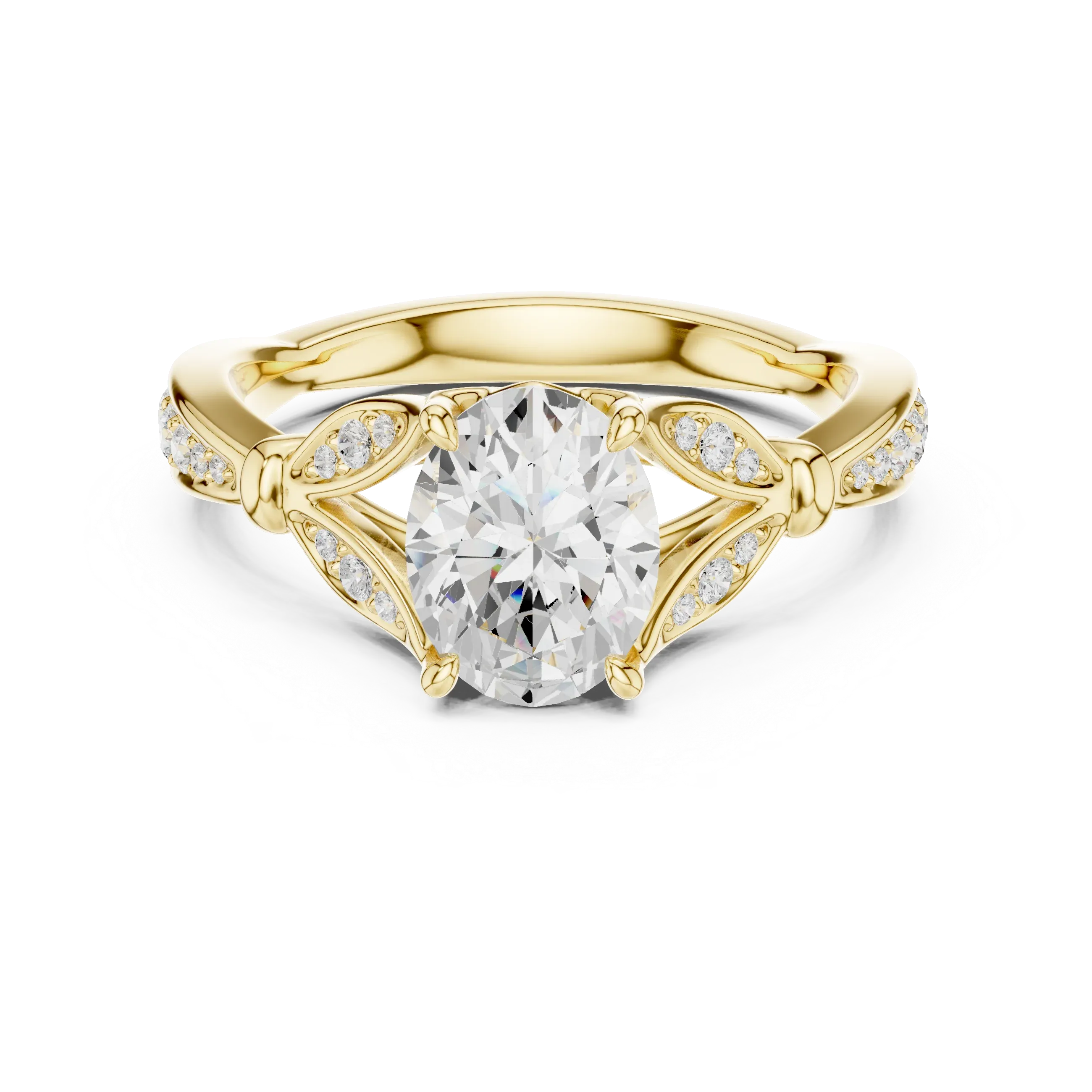 1.81 CT VVS1 D Color Oval Cut Diamond White Gold Engagement Ring