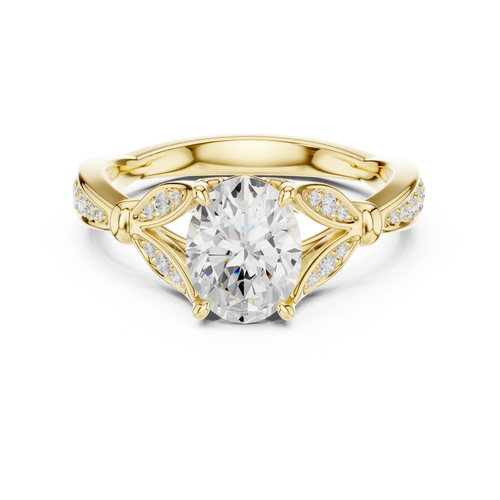 1.81 CT VVS1 D Color Oval Cut Diamond White Gold Engagement Ring