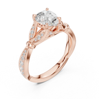 1.81 CT VVS1 D Color Pear Cut Diamond White Gold Engagement Ring