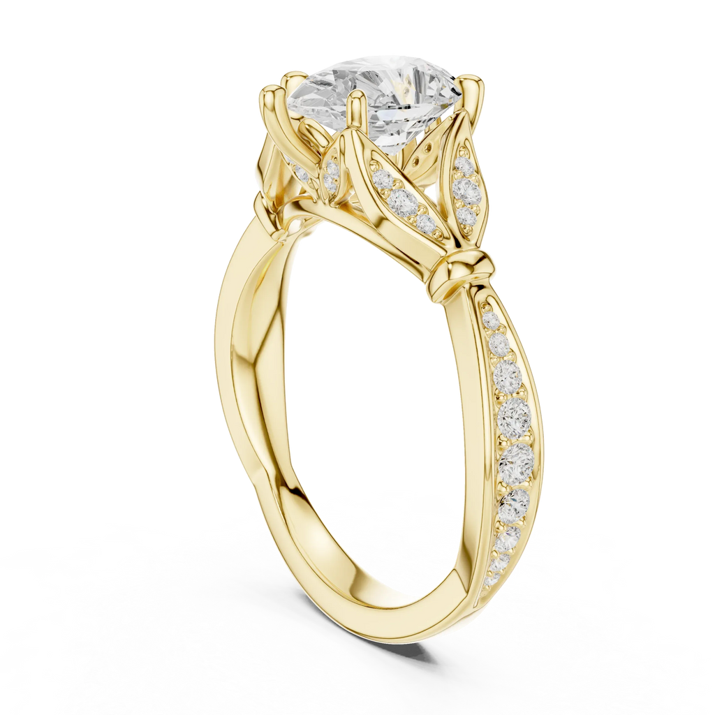 1.81 CT VVS1 D Color Pear Cut Diamond White Gold Engagement Ring