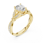 1.81 CT VVS1 D Color Pear Cut Diamond White Gold Engagement Ring