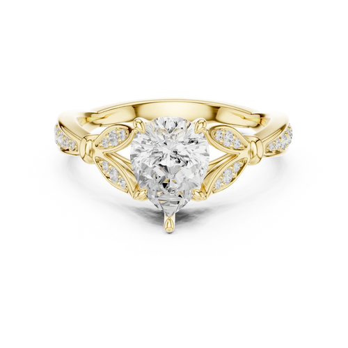 1.81 CT VVS1 D Color Pear Cut Diamond White Gold Engagement Ring