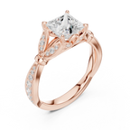 1.81 CT VVS1 D Color Princess Cut Diamond White Gold Engagement Ring