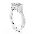 1.81 CT VVS1 D Color Princess Cut Diamond White Gold Engagement Ring