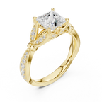 1.81 CT VVS1 D Color Princess Cut Diamond White Gold Engagement Ring