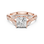 1.81 CT VVS1 D Color Princess Cut Diamond White Gold Engagement Ring