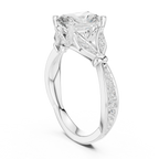 1.81 CT VVS1 D Color Radiant Cut Diamond White Gold Engagement Ring