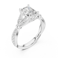 1.81 CT VVS1 D Color Radiant Cut Diamond White Gold Engagement Ring