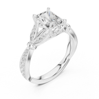 1.81 CT VVS1 D Color Radiant Cut Diamond White Gold Engagement Ring