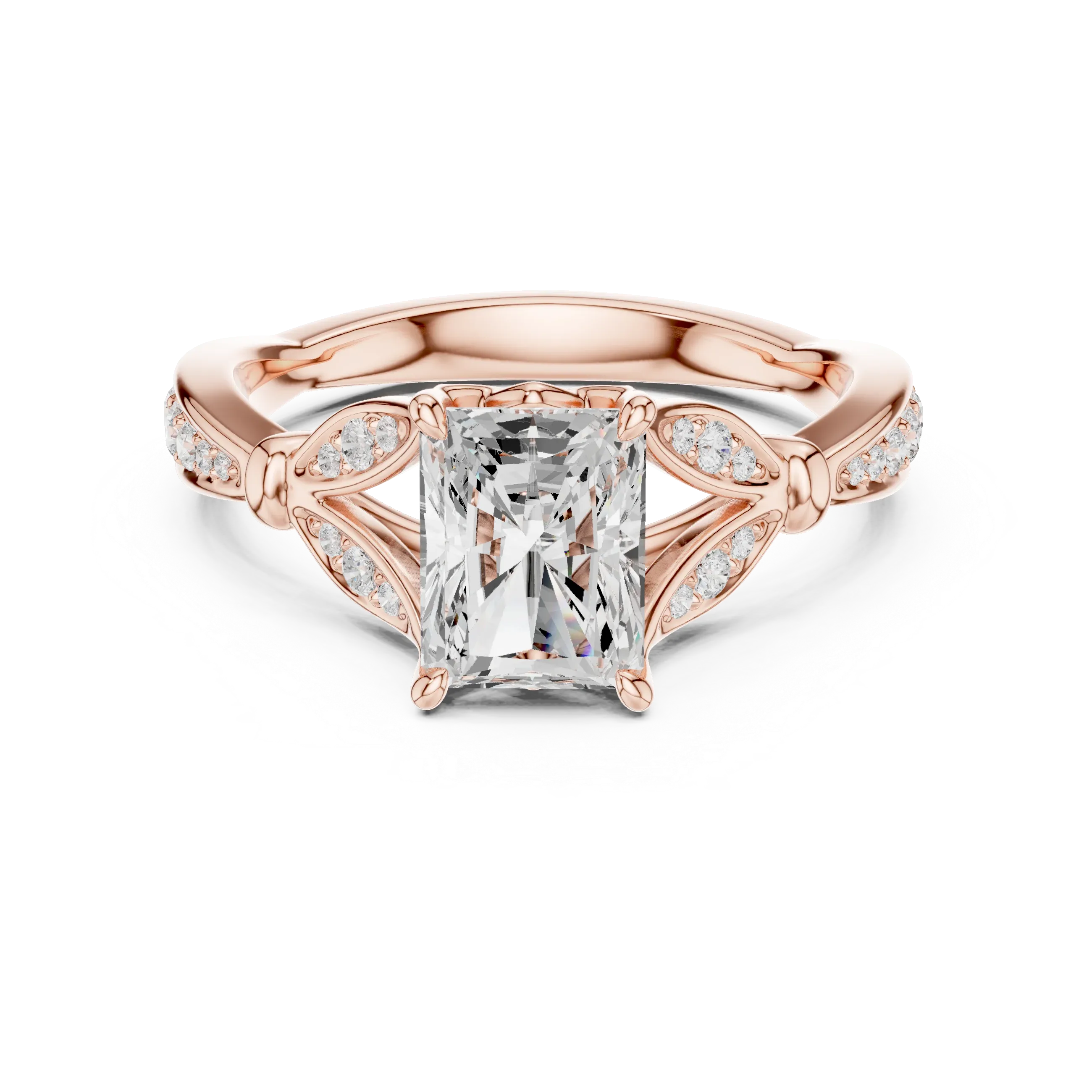 1.81 CT VVS1 D Color Radiant Cut Diamond White Gold Engagement Ring