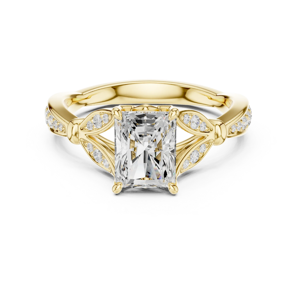 1.81 CT VVS1 D Color Radiant Cut Diamond White Gold Engagement Ring