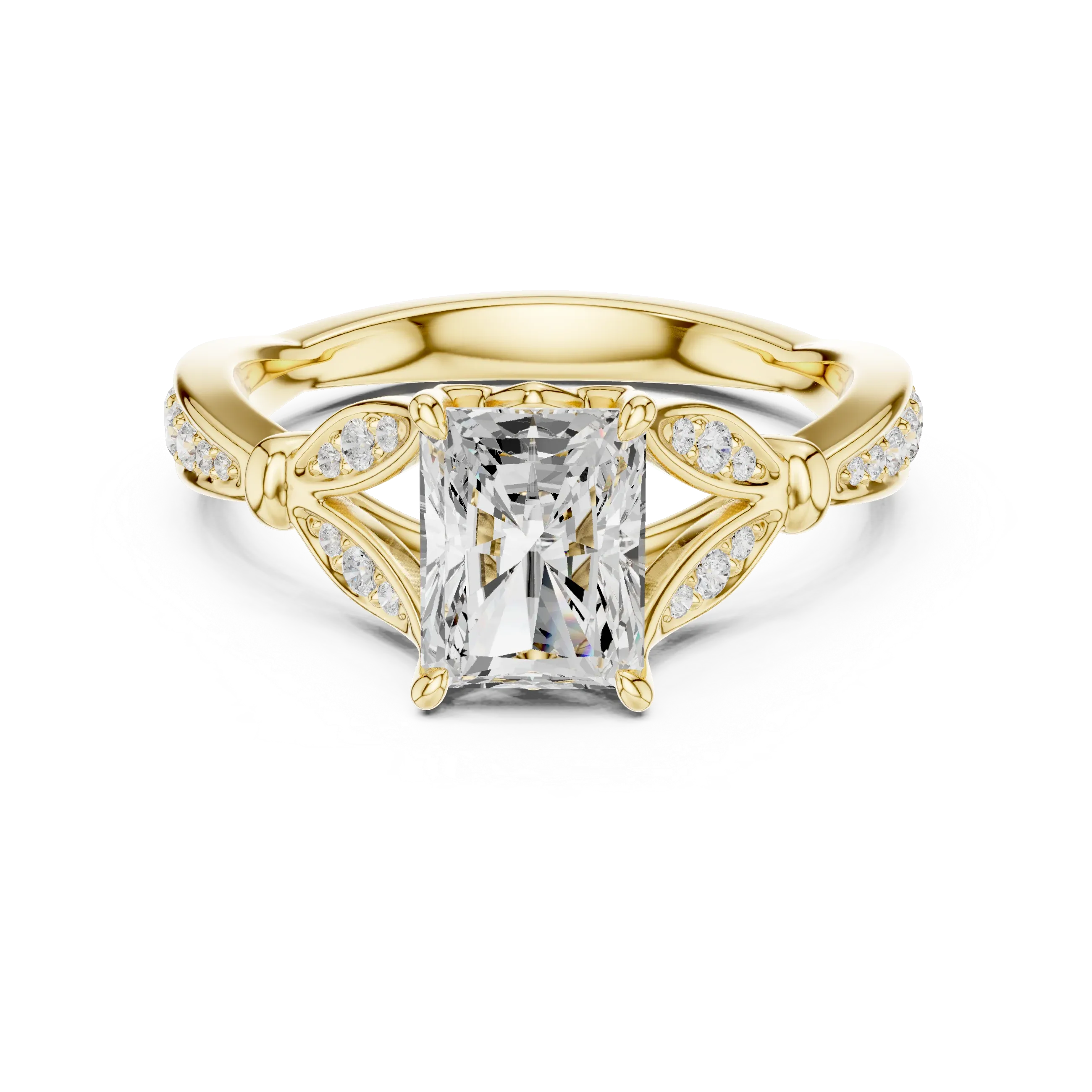 1.81 CT VVS1 D Color Radiant Cut Diamond White Gold Engagement Ring