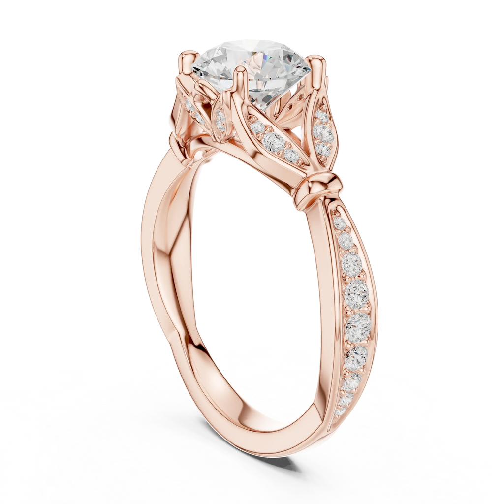 1.81 CT VVS1 D Color Round Cut Diamond White Gold Engagement Ring