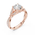 1.81 CT VVS1 D Color Round Cut Diamond White Gold Engagement Ring