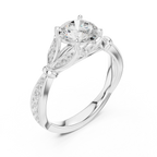 1.81 CT VVS1 D Color Round Cut Diamond White Gold Engagement Ring