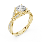 1.81 CT VVS1 D Color Round Cut Diamond White Gold Engagement Ring