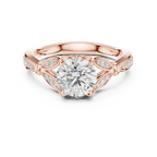 1.81 CT VVS1 D Color Round Cut Diamond White Gold Engagement Ring