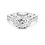 1.81 CT VVS1 D Color Round Cut Diamond White Gold Engagement Ring