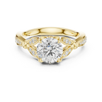 1.81 CT VVS1 D Color Round Cut Diamond White Gold Engagement Ring