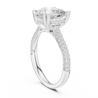 4.62 CTW Heart Lab Grown Diamond Multi-Row Pave Hidden Halo Wedding Ring