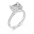 4.62 CTW Heart Lab Grown Diamond Multi-Row Pave Hidden Halo Wedding Ring