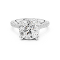 4.62 CTW Round Cut Lab Grown Diamond Multi-Row Pave Hidden Halo Wedding Ring