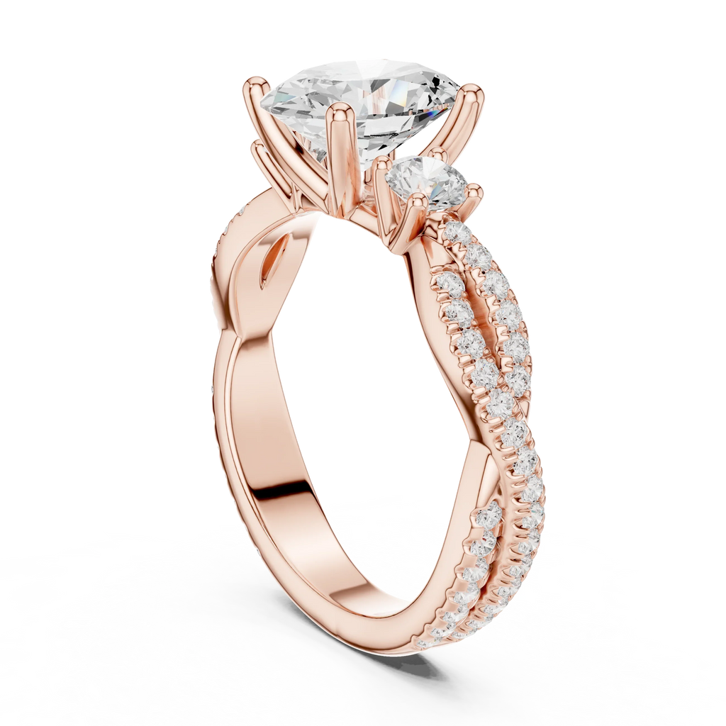 2.81 CTW Oval Cut Classic Pavé Moissanite Halo Engagement Diamond Ring in 10K White Gold