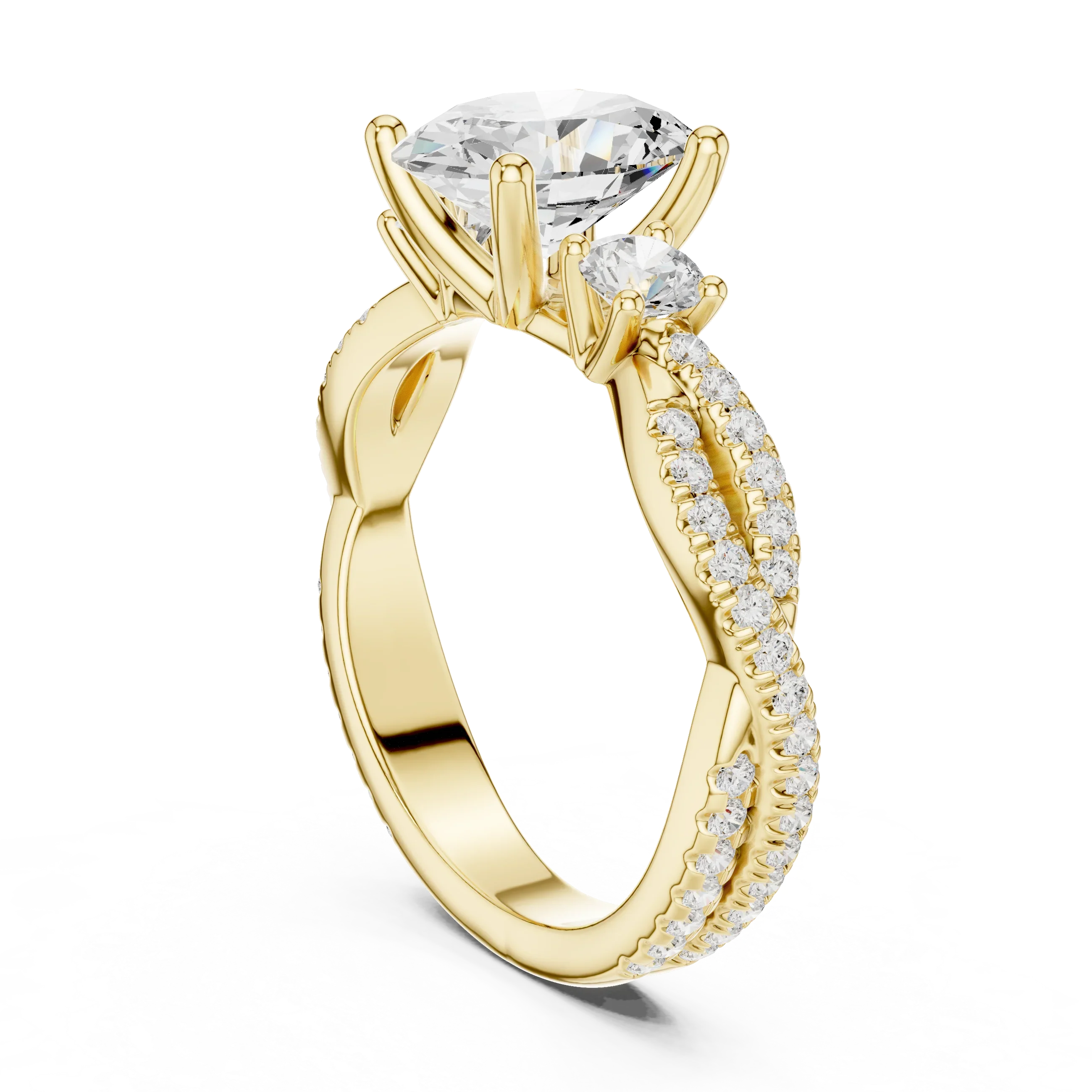 2.81 CTW Oval Cut Classic Pavé Moissanite Halo Engagement Diamond Ring in 10K White Gold