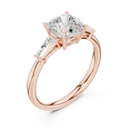 1.90 CT Cushion cute delicate 14K White Gold Engagement Ring