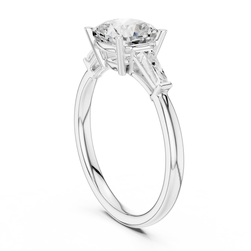 1.90 CT Cushion cute delicate 14K White Gold Engagement Ring