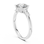 1.90 CT Cushion cute delicate 14K White Gold Engagement Ring