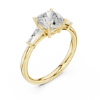 1.90 CT Cushion cute delicate 14K White Gold Engagement Ring