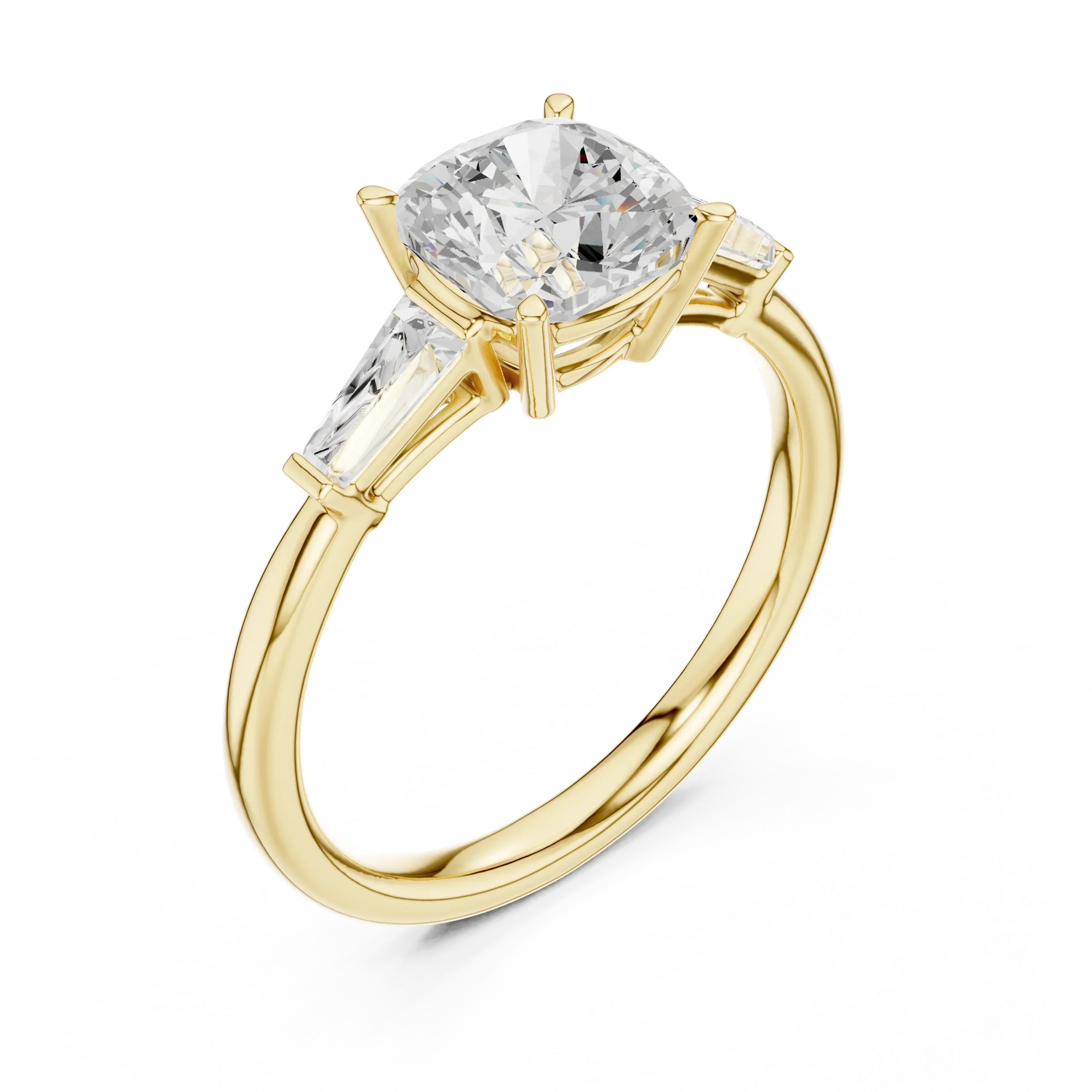 1.90 CT Cushion cute delicate 14K White Gold Engagement Ring
