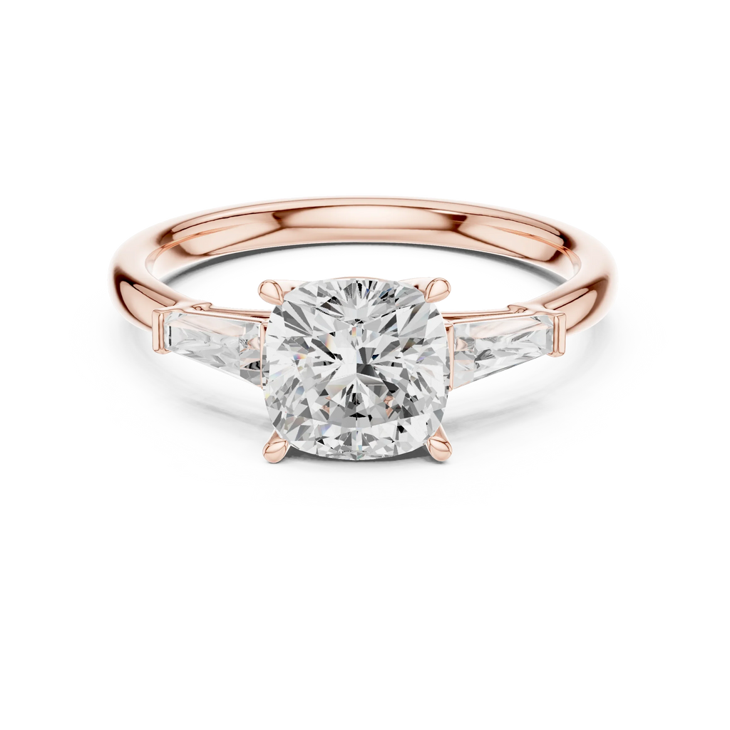 1.90 CT Cushion cute delicate 14K White Gold Engagement Ring