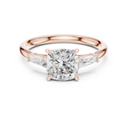 1.90 CT Cushion cute delicate 14K White Gold Engagement Ring