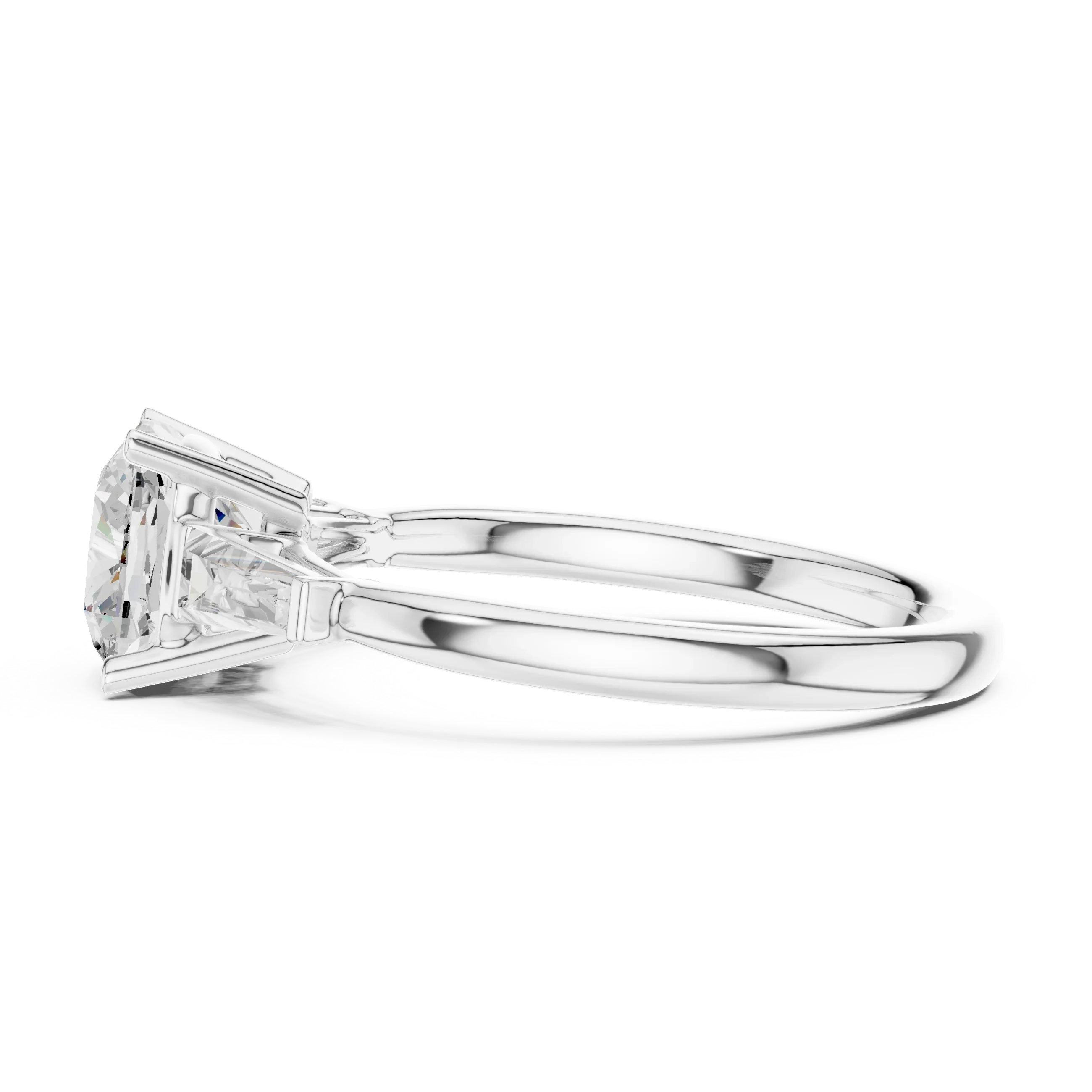 1.90 CT Cushion cute delicate 14K White Gold Engagement Ring