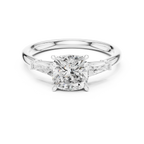 1.90 CT Cushion cute delicate 14K White Gold Engagement Ring