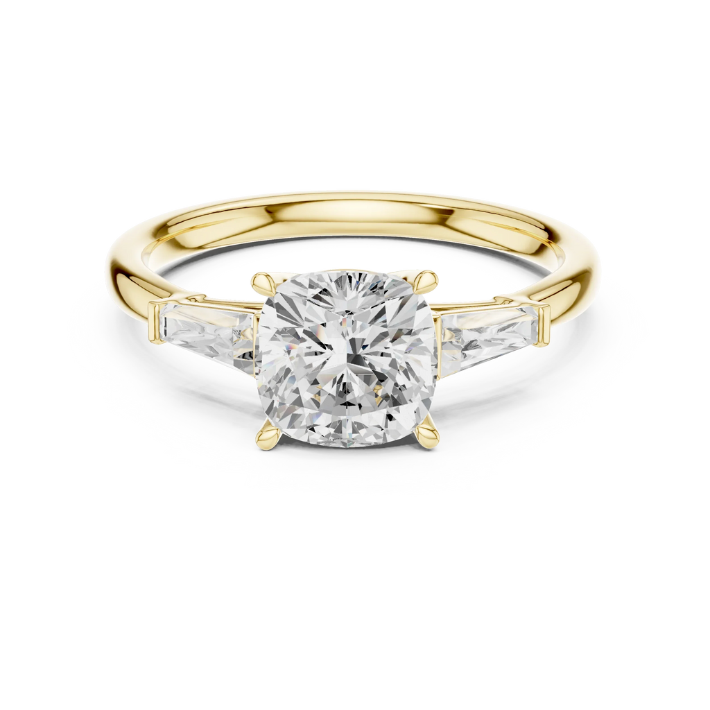 1.90 CT Cushion cute delicate 14K White Gold Engagement Ring