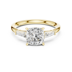 1.90 CT Cushion cute delicate 14K White Gold Engagement Ring