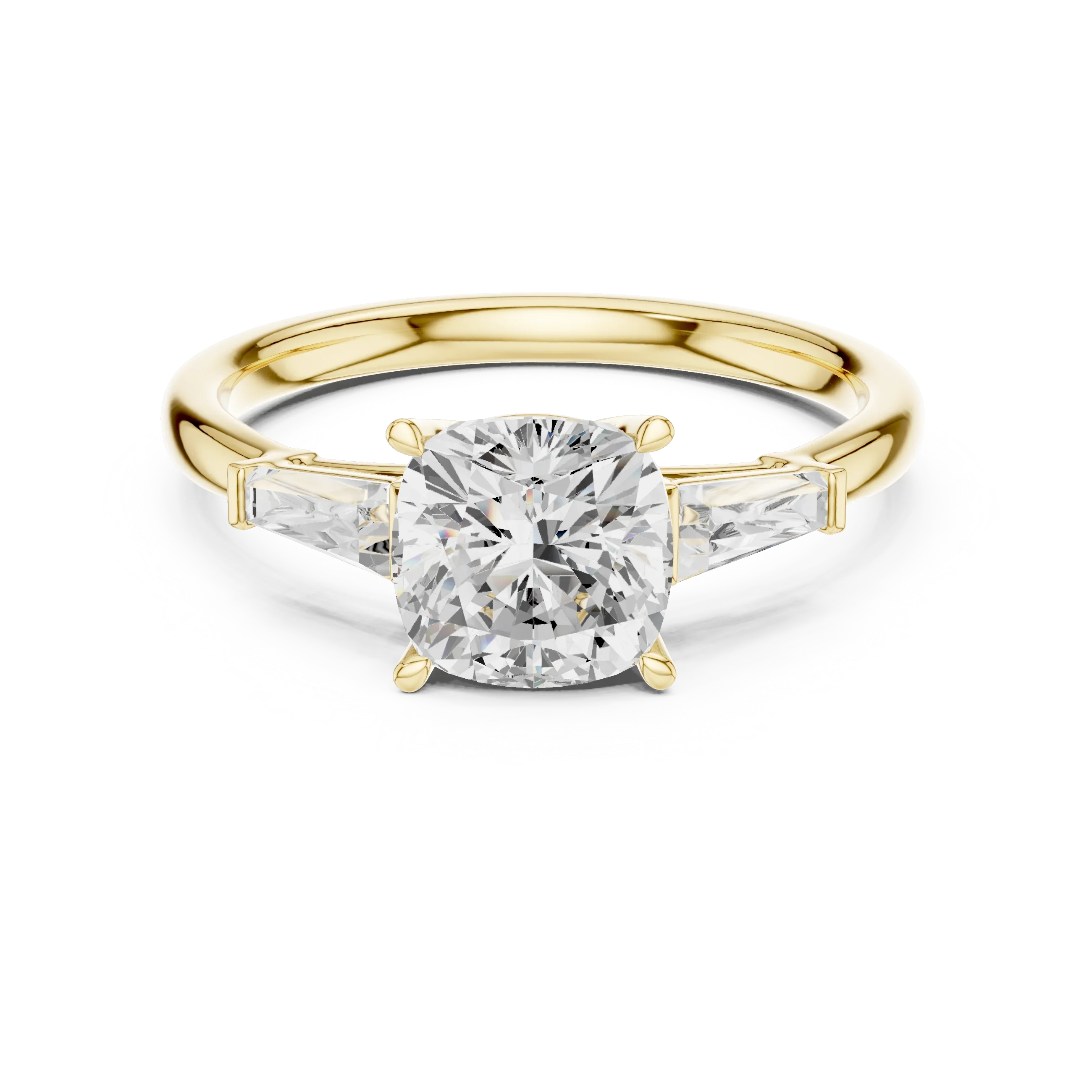 1.90 CT Cushion cute delicate 14K White Gold Engagement Ring
