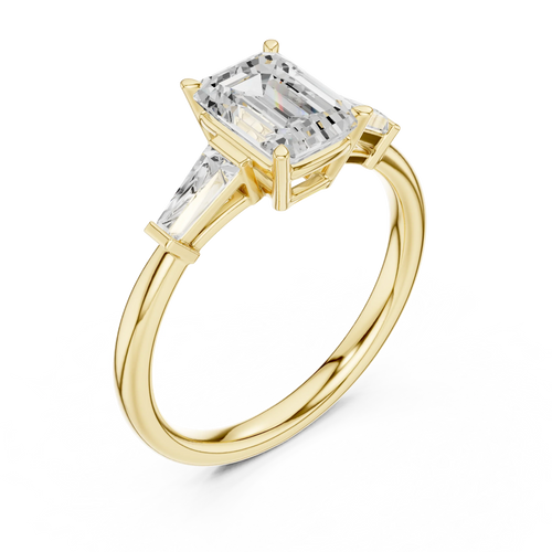 1.90 CT Emerald cute delicate 14K White Gold Engagement Ring