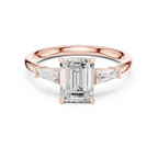 1.90 CT Emerald cute delicate 14K White Gold Engagement Ring