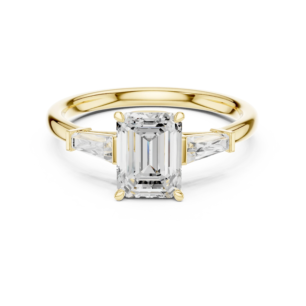 1.90 CT Emerald cute delicate 14K White Gold Engagement Ring