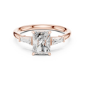 1.90 CT Radiant cute delicate 14K White Gold Engagement Ring