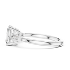 1.90 CT Radiant cute delicate 14K White Gold Engagement Ring